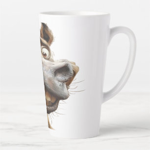 Funny donkey art design latte mug
