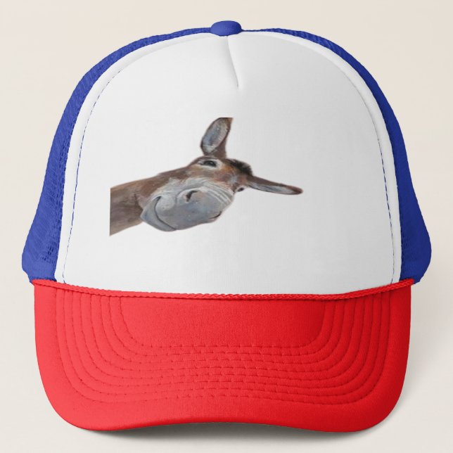 funny donkey art design trucker hat (Front)