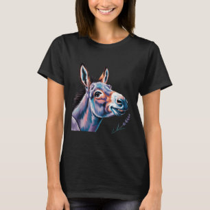 Funny Donkey Art Donkey Head Smile Eagerly Donkey T-Shirt