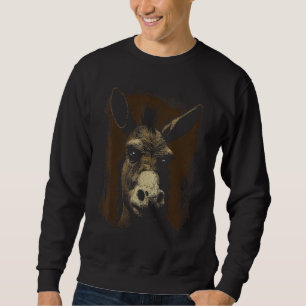 Funny Donkey Face Gifts for Donkeys Lovers Graphic Sweatshirt