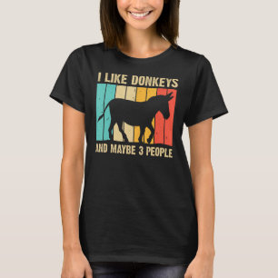 Funny Donkey For Men Women Mule Equine Horse Anima T-Shirt