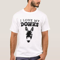 Funny Donkey Mum or Dad Design - I Love My Donks