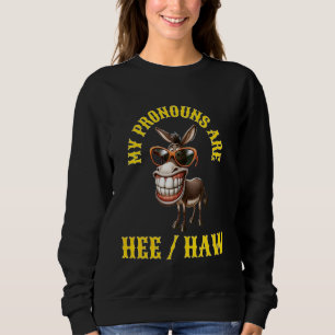 Funny Donkey Pronouns Tee - My Pronouns Are HeeHaw