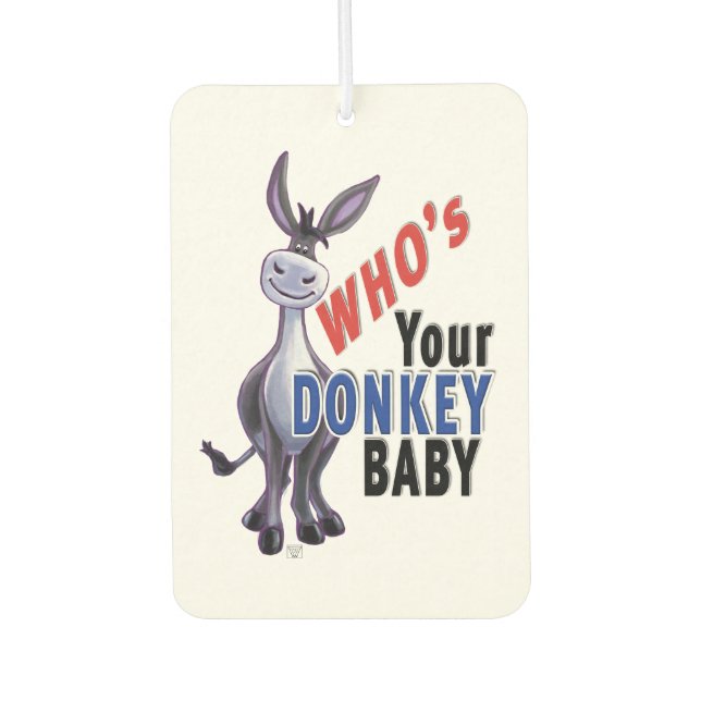 Funny Donkey, Who is Your Donkey Baby Car Air Freshener (Front)