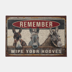 Funny Donkey Yo Family Doormat, Donkey Lover Mat