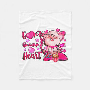 Funny Dont Bacon My Heart Cute G Valentines Da Fleece Blanket