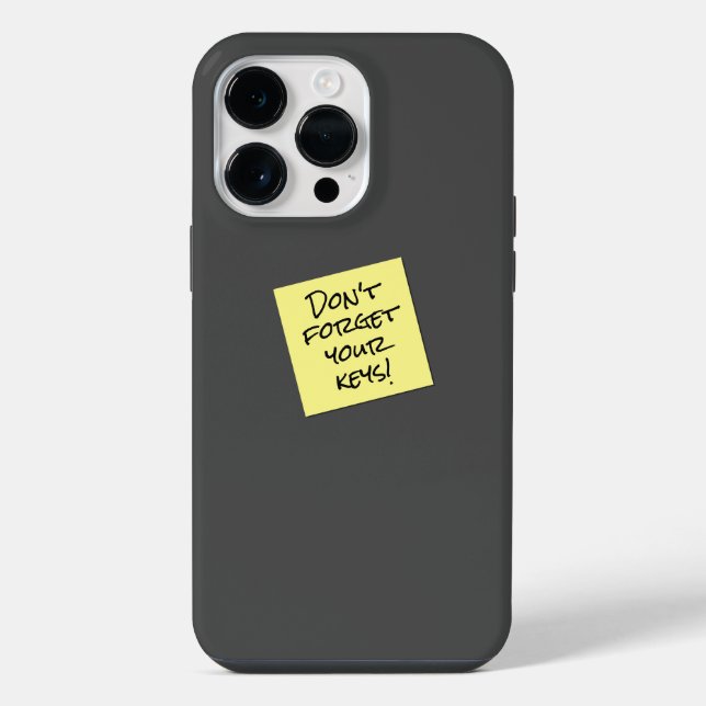 Funny Don't Forget Sticky Note Reminder iPhone Case (Back)
