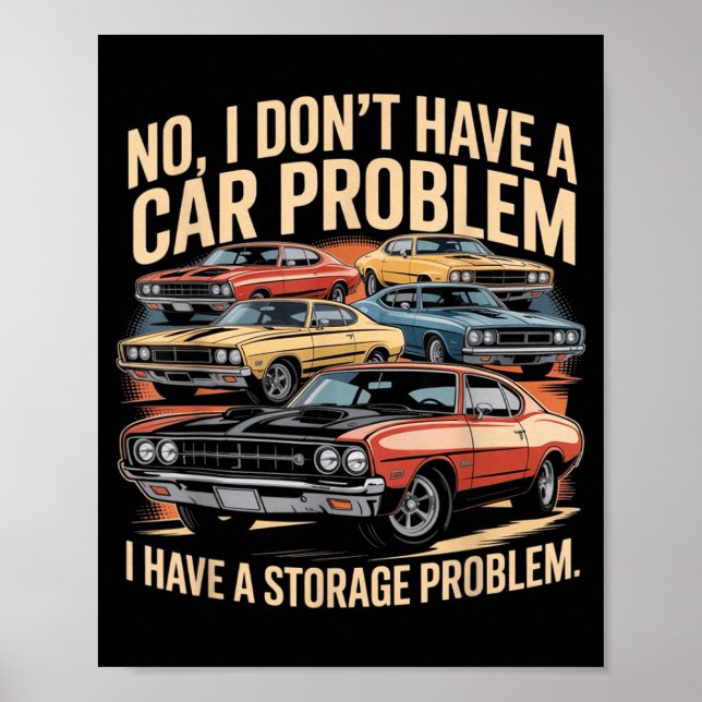 Funny Dont Have A Car Problem Have A Storage Poster (Front)
