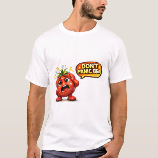 Funny Don't Panic Bro Strawberry T-Shirt | Cute