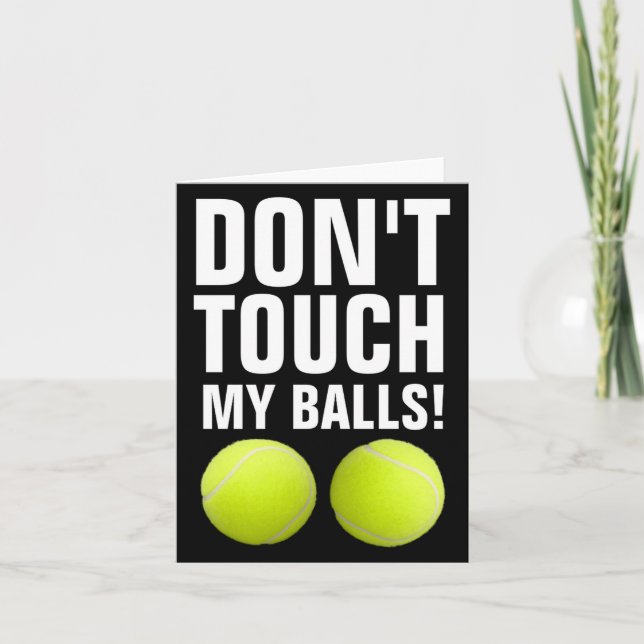 Funny Dont Touch My Pandemic Tennis  Card (Front)