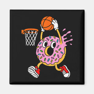 Funny Donut Dunking Basketball Doughnut Food Champ Magnet