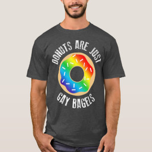 Funny Donut  Just Gay Bagels LGBTQ Pride Month Gif T-Shirt