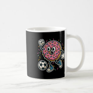 Funny Donut Playing Soccer Food Sports Donut Boys Coffee Mug