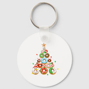 Funny Donuts Christmas Tree Lights Xmas Pjs Boys K Key Ring