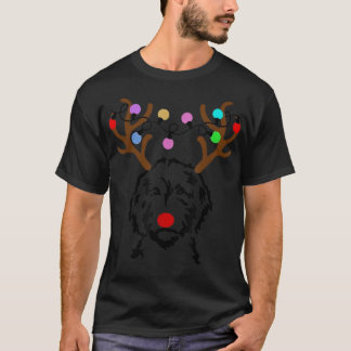 Funny Doodle Christmas Reindeer Light Christmas  T-Shirt