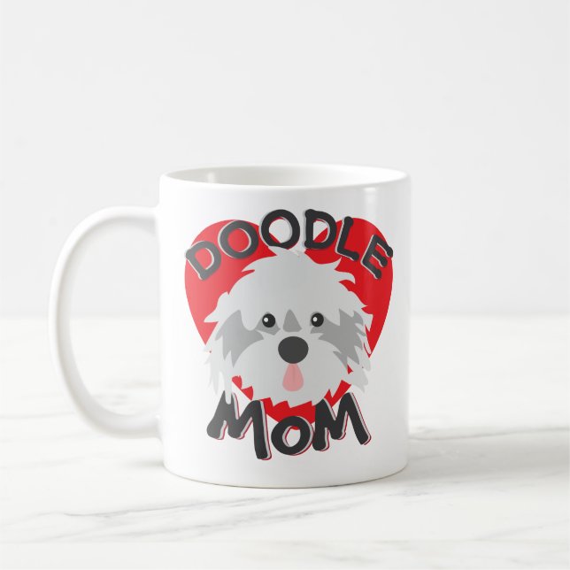 Funny Doodle Dog Mum Coffee Mug Labradoodle Gift (Left)