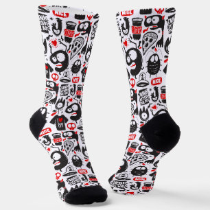 Funny Doodle Monster - Pop Art Socks