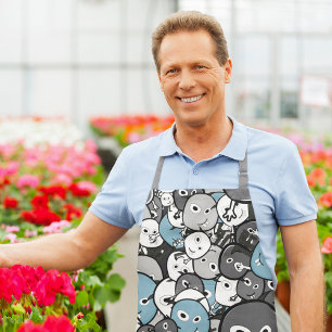 Funny Doodle Monsters Apron