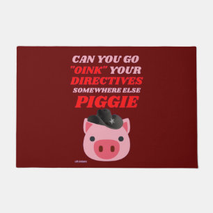 funny doormat "OINK PIGGIE"