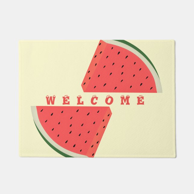 Funny Doormat with Sweet Watermelon - Welcome (Front)