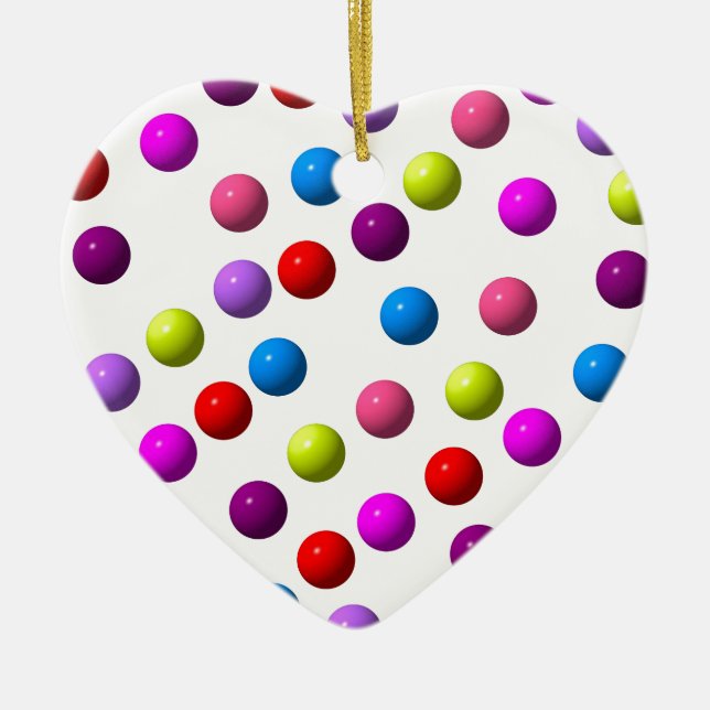 Funny Dots Ceramic Ornament (Front)