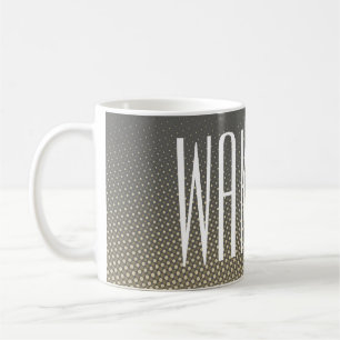 Funny Dots Pattern grey sand + your text Coffee Mug