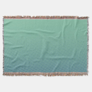Funny Dots Pattern ocean green blue + your idea Throw Blanket