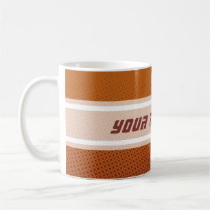 Funny Dots Pattern orange red + your text Coffee Mug