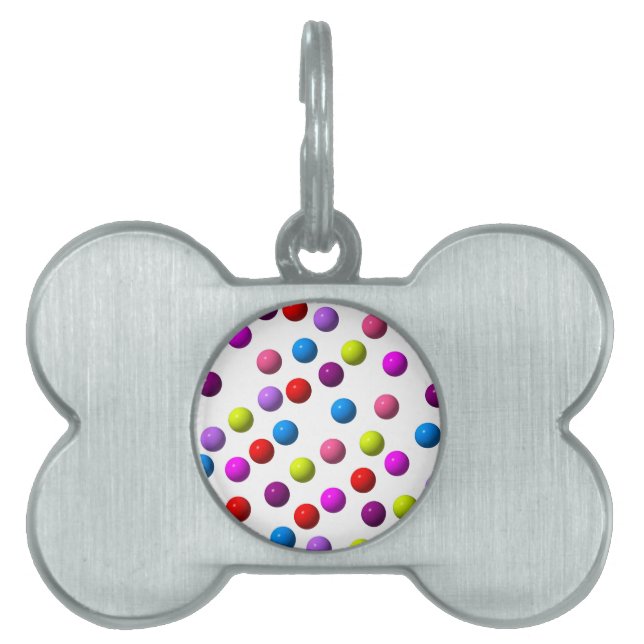 Funny Dots Pet ID Tag (Front)