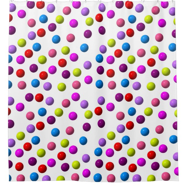 Funny Dots Shower Curtain (Front)