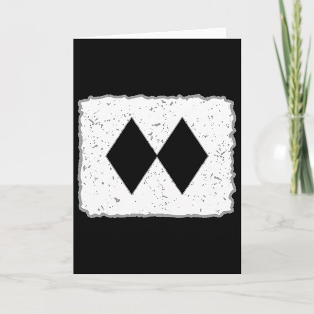Funny Double Black Diamonds Ski Snowboard Skiing S Card (Front)