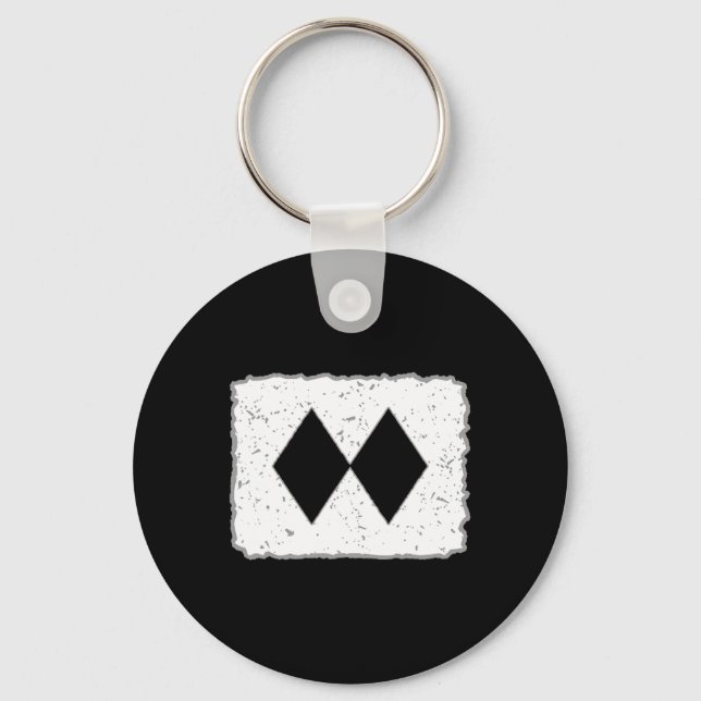 Funny Double Black Diamonds Ski Snowboard Skiing S Key Ring (Front)