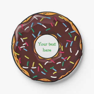 Funny Doughnut Desert Paper Plates