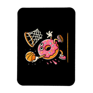 Funny Doughnut Dunking Basketball Food Champ Sport Magnet