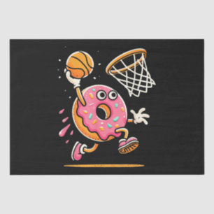 Funny Doughnut Dunking Basketball Food Champ Sport Tissue Paper