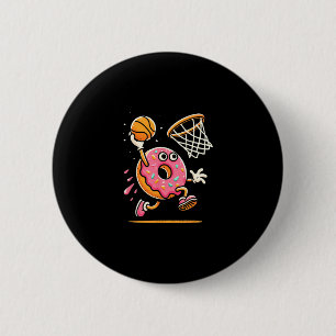 Funny Doughnut Dunking Sketll Food Champ Sports Do 6 Cm Round Badge