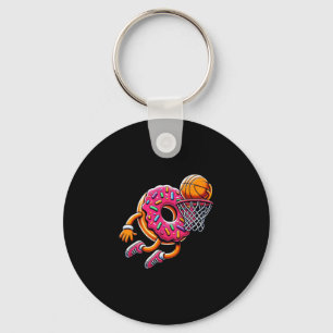 Funny Doughnut Dunking Sketll Food Champ Sports Do Key Ring