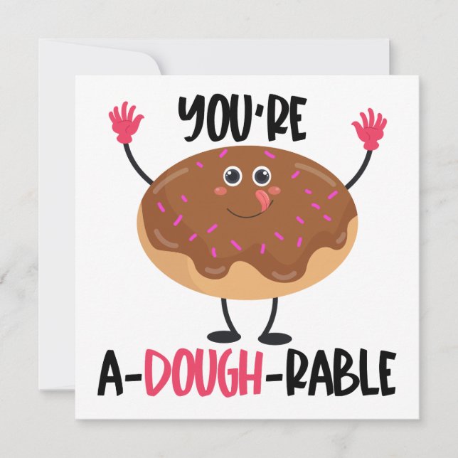 Funny Doughnut Pun Card (Front)