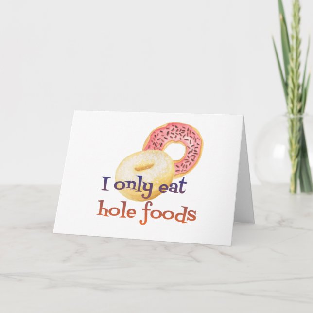 Funny Doughnut Quote Card (Front)