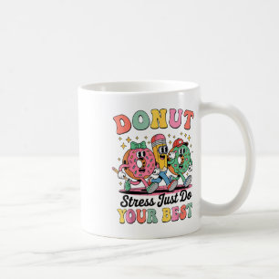 Funny Doughnut Stress Just Do Your Best Groovy Gif Coffee Mug