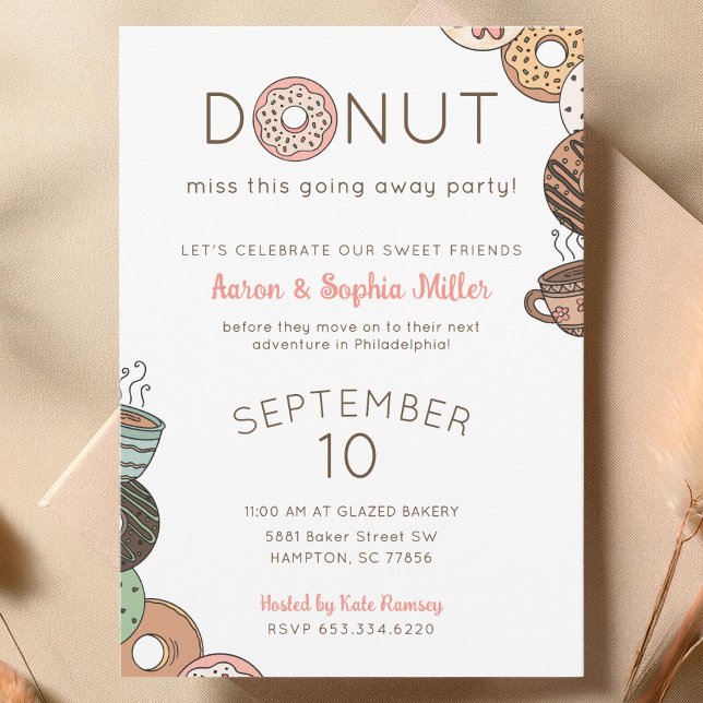 Funny Doughnuts Farewell Party Invitation (Creator Uploaded)