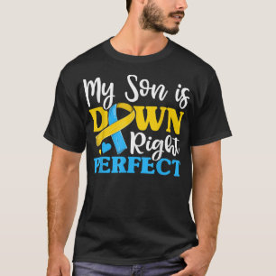 Funny Down Syndrome Son Trisomy Awareness , Mum Da T-Shirt