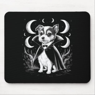 Funny Dracula Terrier Puppy Vampire - Spooky Mouse Pad