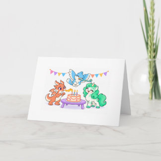 Funny Dragon Birthday Candles Fantasy Friends Card