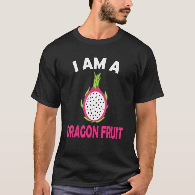 Funny Dragon Fruit Halloween Costume I Am A Dragon T-Shirt (Front)