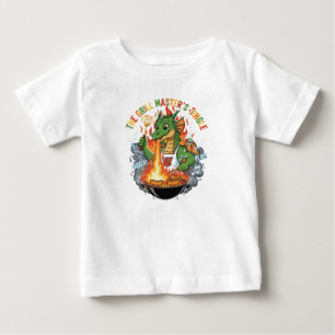 Funny Dragon Grill Master BBQ & Grilling Cartoon Baby T-Shirt