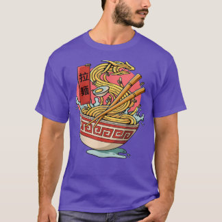 Funny Dragon Kaiju Ramen Japan Noodle Food  T-Shirt