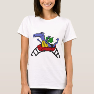 Funny Dragon on a Roller Coaster T-Shirt