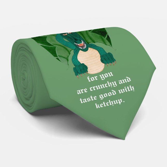 Funny Dragon Tie (Rolled)