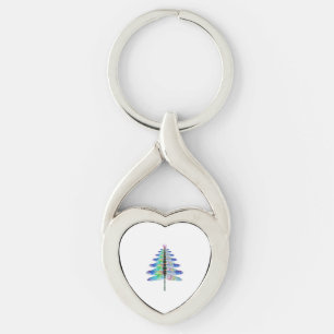 Funny Dragonfly Christmas Tree Key Ring